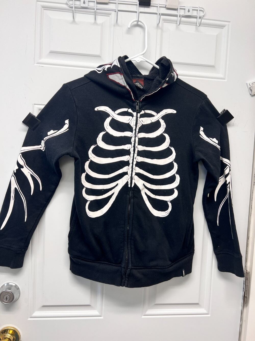 Hawk Skeleton Med Zippered Jacket Grunge Streetwear Skater NOC3793